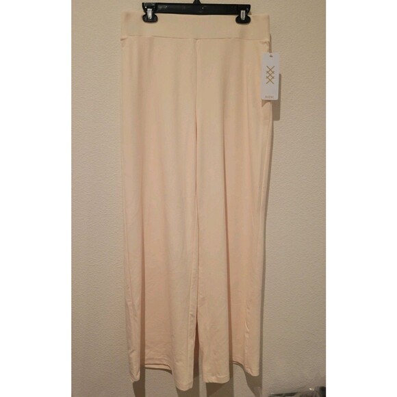 NWT Rhone Ripple Sweatpant Wide Leg Ribbed Cream Women's Large Athleisure Lounge - Picture 3 of 12